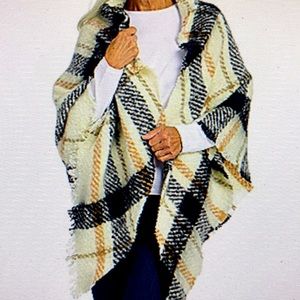 New plaid triangle wrap warmth scarf